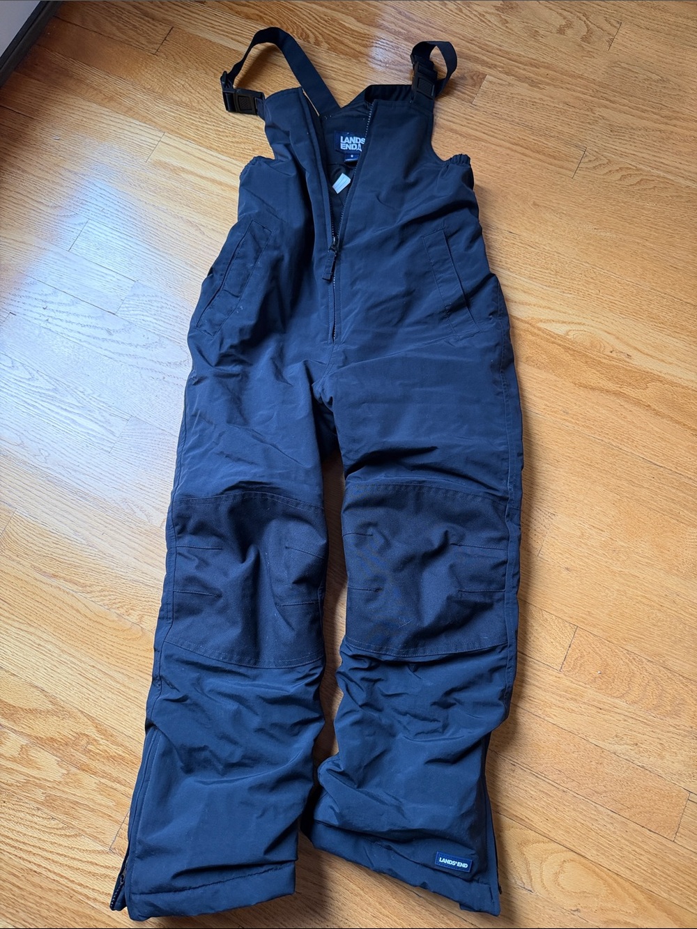 Lands' End Black Kids Snow Overalls